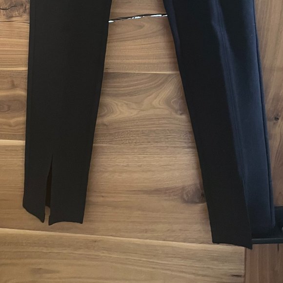 Mango Black Straight Leg Front Slit Pant Sz M - Picture 7 of 7